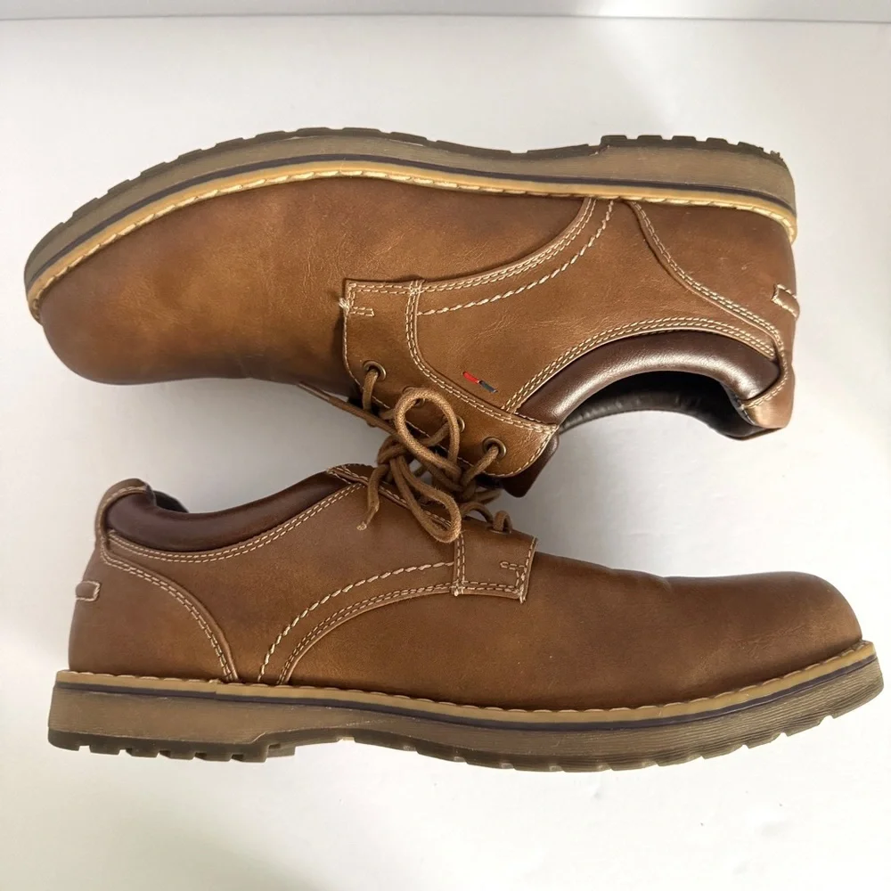 IZOD Men's Lewis Memory Foam Oxford Shoes Brown Size 10M